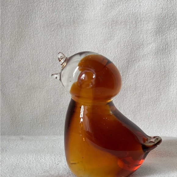 pair of vintage mid century modern mcm glass bird paperweights - Picture 4 of 5